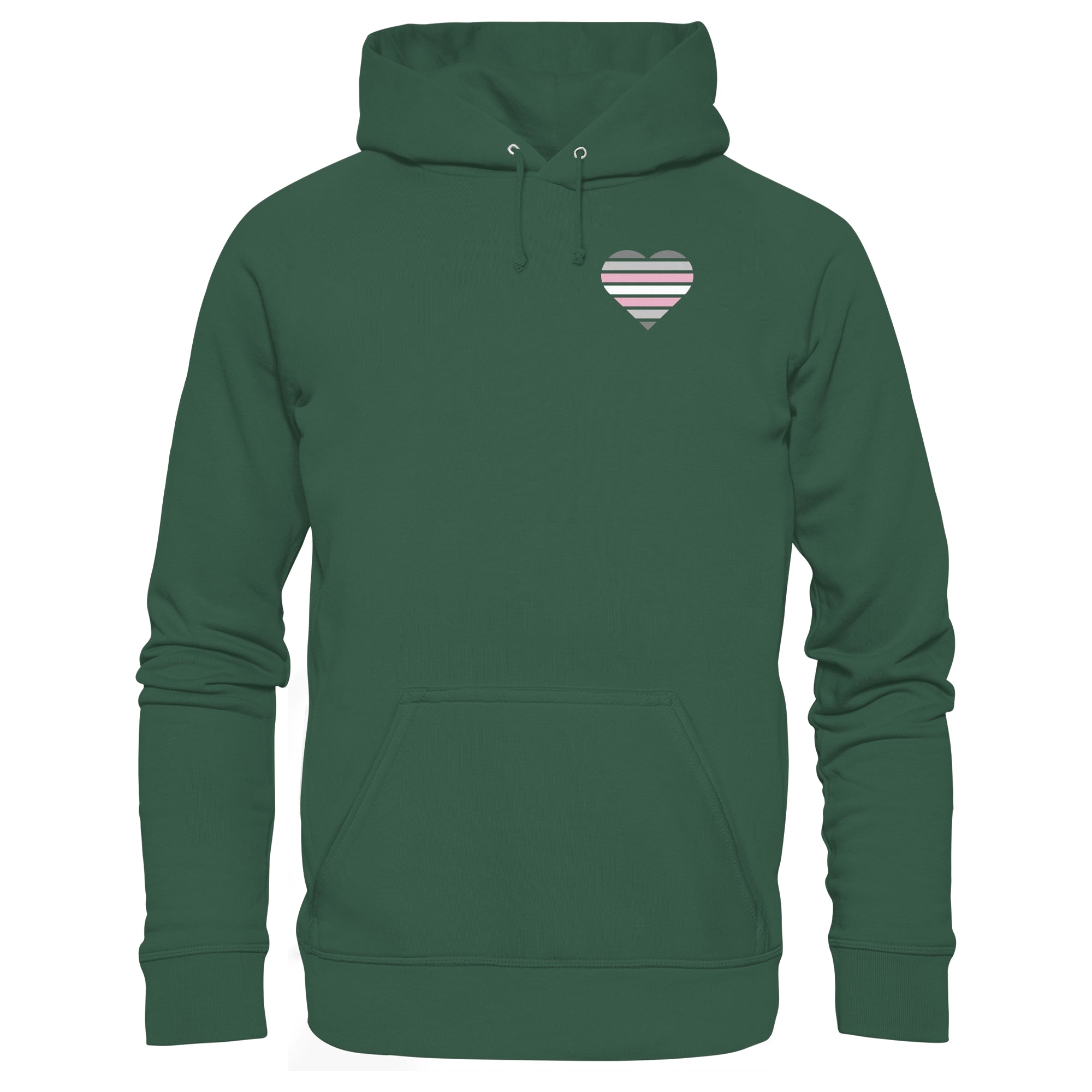 Organic Basic Hoodie - Demigirl Flag Herz Print