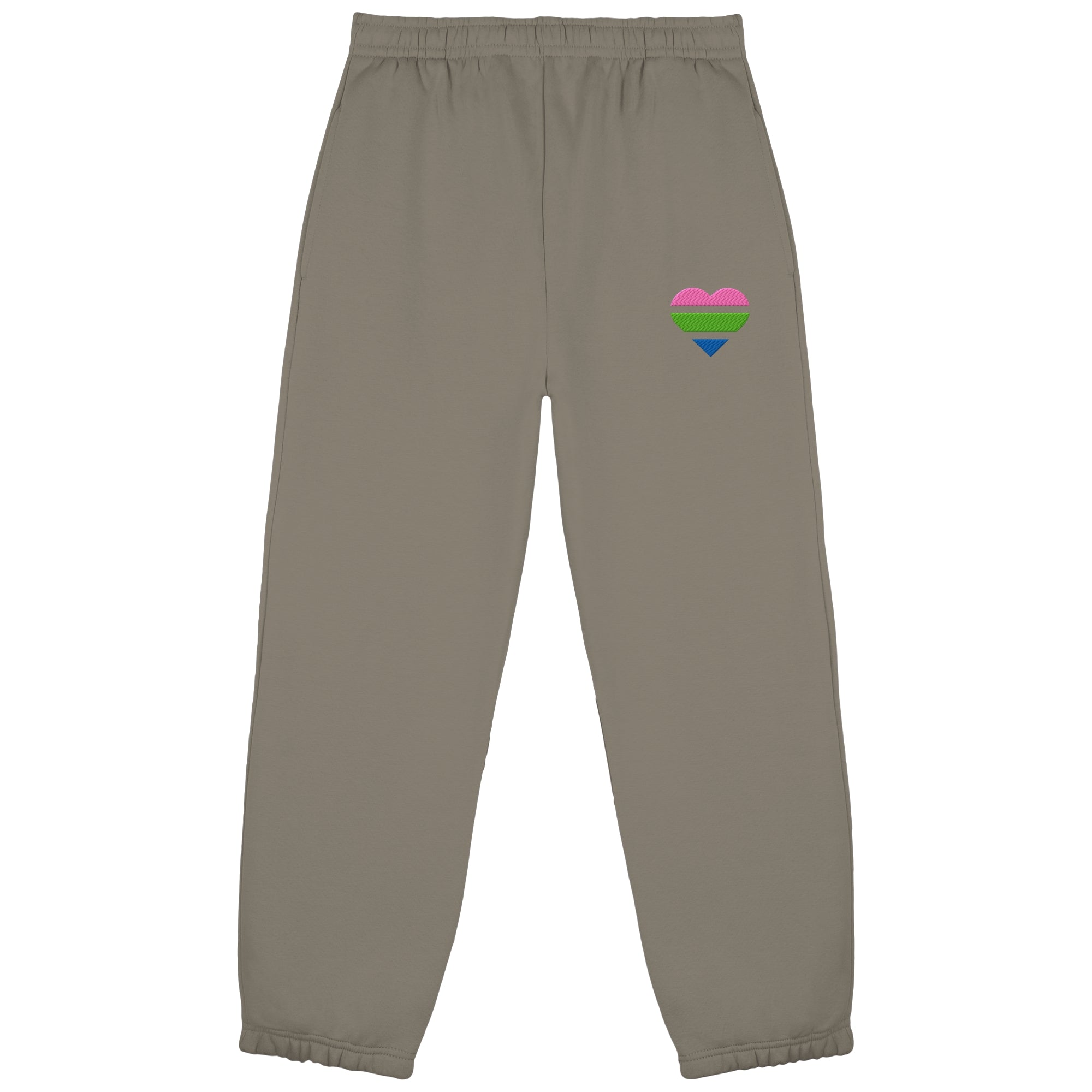 Fluffy Sweatpants - Polysexual Flag Herz Stick