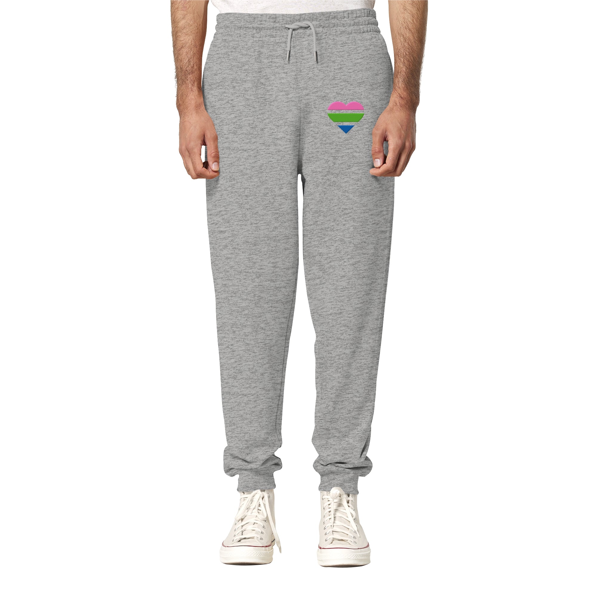 Organic Jogger Pants - Polysexual Flag Herz Stick