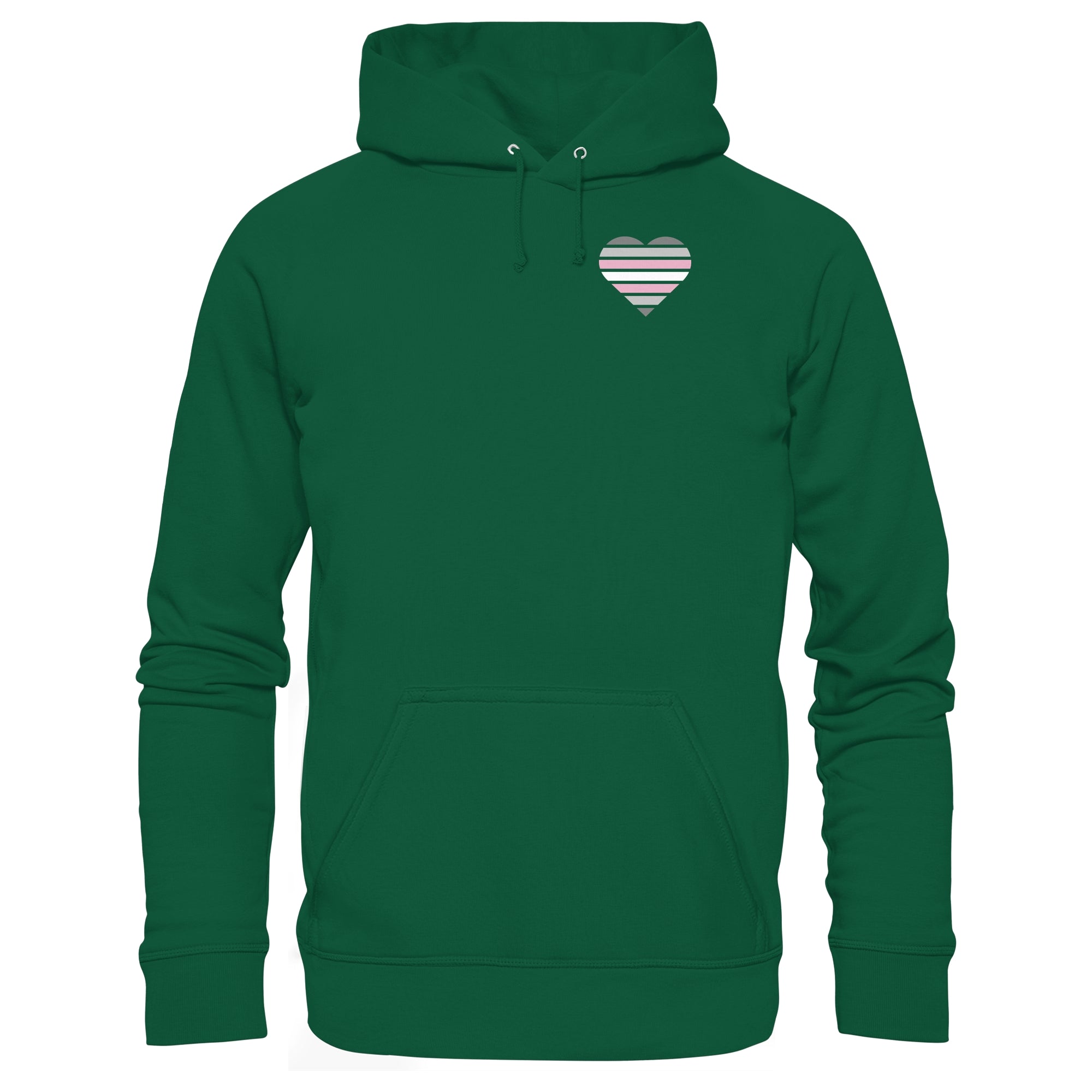 Basic Hoodie - Demigirl Flag Herz Print