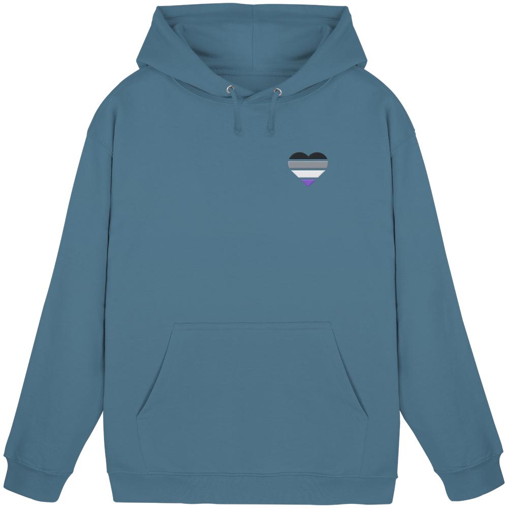 Basic Hoodie mit Herz Stick - Asexual