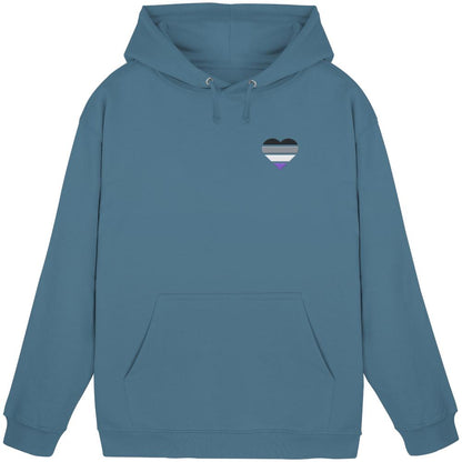 Basic Hoodie mit Herz Stick - Asexual