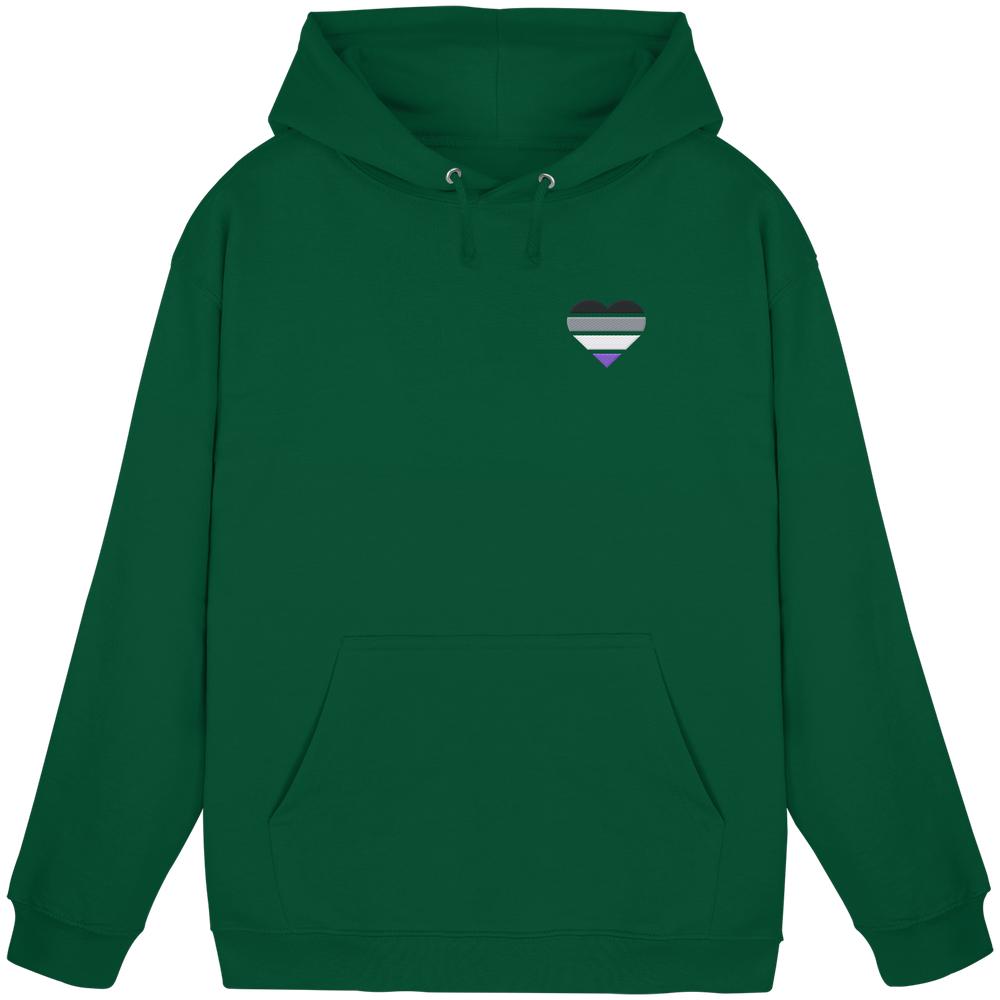 Basic Hoodie mit Herz Stick - Asexual