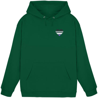 Basic Hoodie mit Herz Stick - Asexual