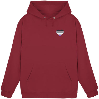 Basic Hoodie mit Herz Stick - Asexual