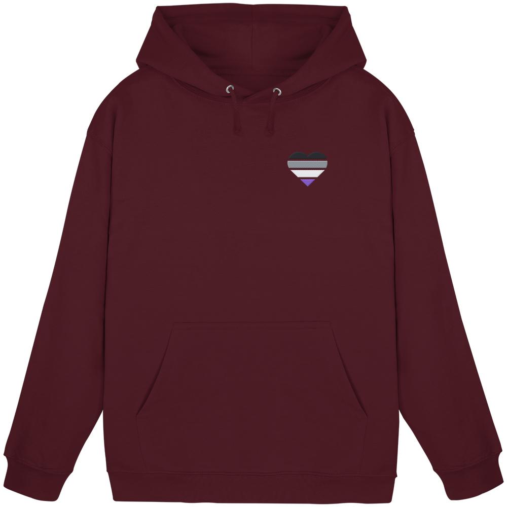 Basic Hoodie mit Herz Stick - Asexual