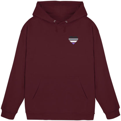 Basic Hoodie mit Herz Stick - Asexual
