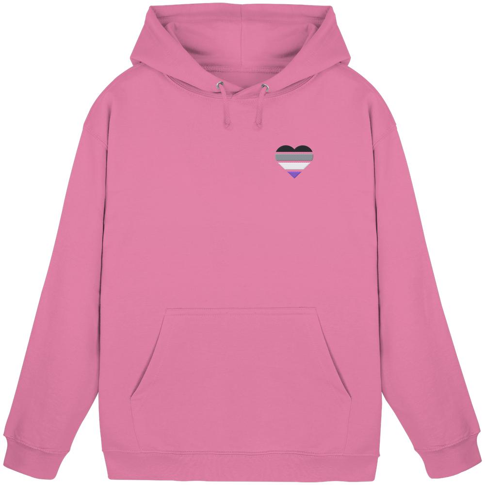 Basic Hoodie mit Herz Stick - Asexual