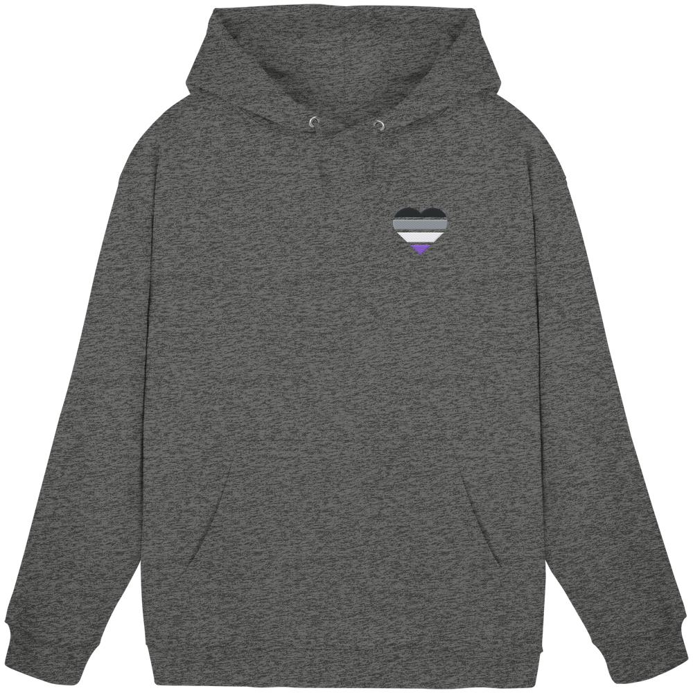Basic Hoodie mit Herz Stick - Asexual