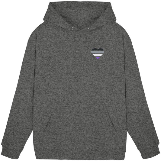 Basic Hoodie mit Herz Stick - Asexual