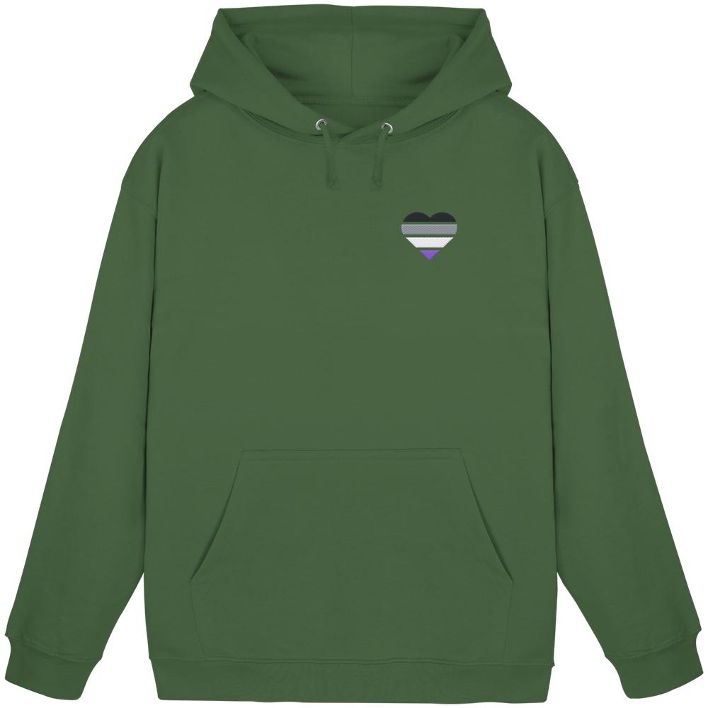Basic Hoodie mit Herz Stick - Asexual