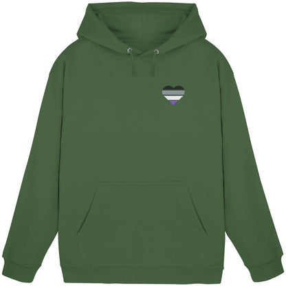 Basic Hoodie mit Herz Stick - Asexual