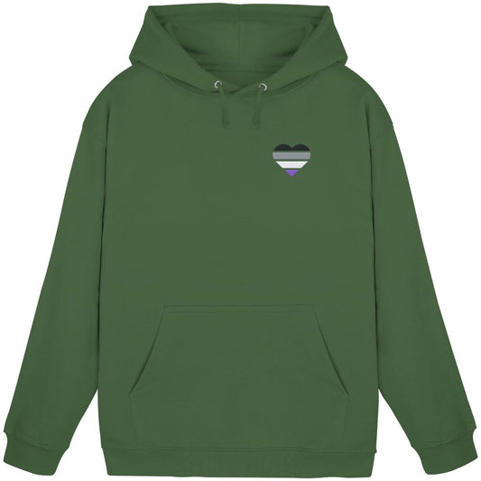Basic Hoodie mit Herz Stick - Asexual