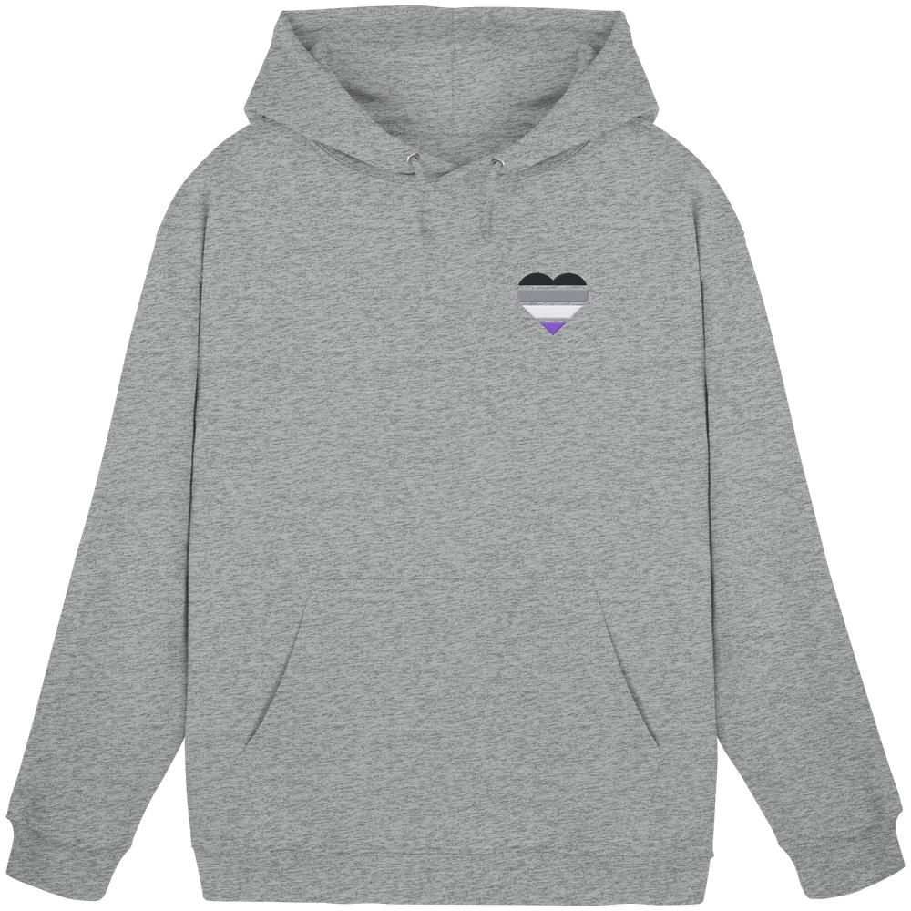 Basic Hoodie mit Herz Stick - Asexual