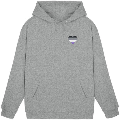 Basic Hoodie mit Herz Stick - Asexual