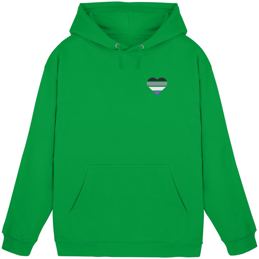 Basic Hoodie mit Herz Stick - Asexual