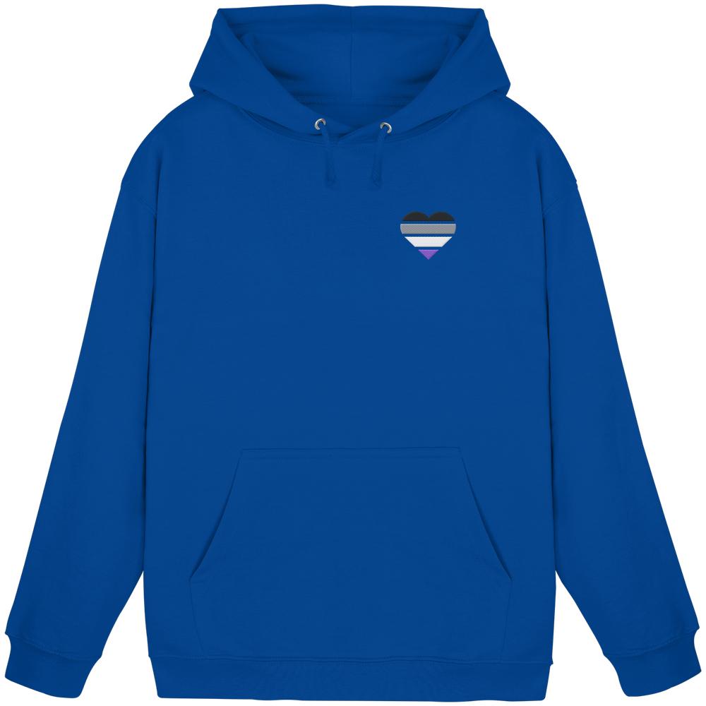 Basic Hoodie mit Herz Stick - Asexual