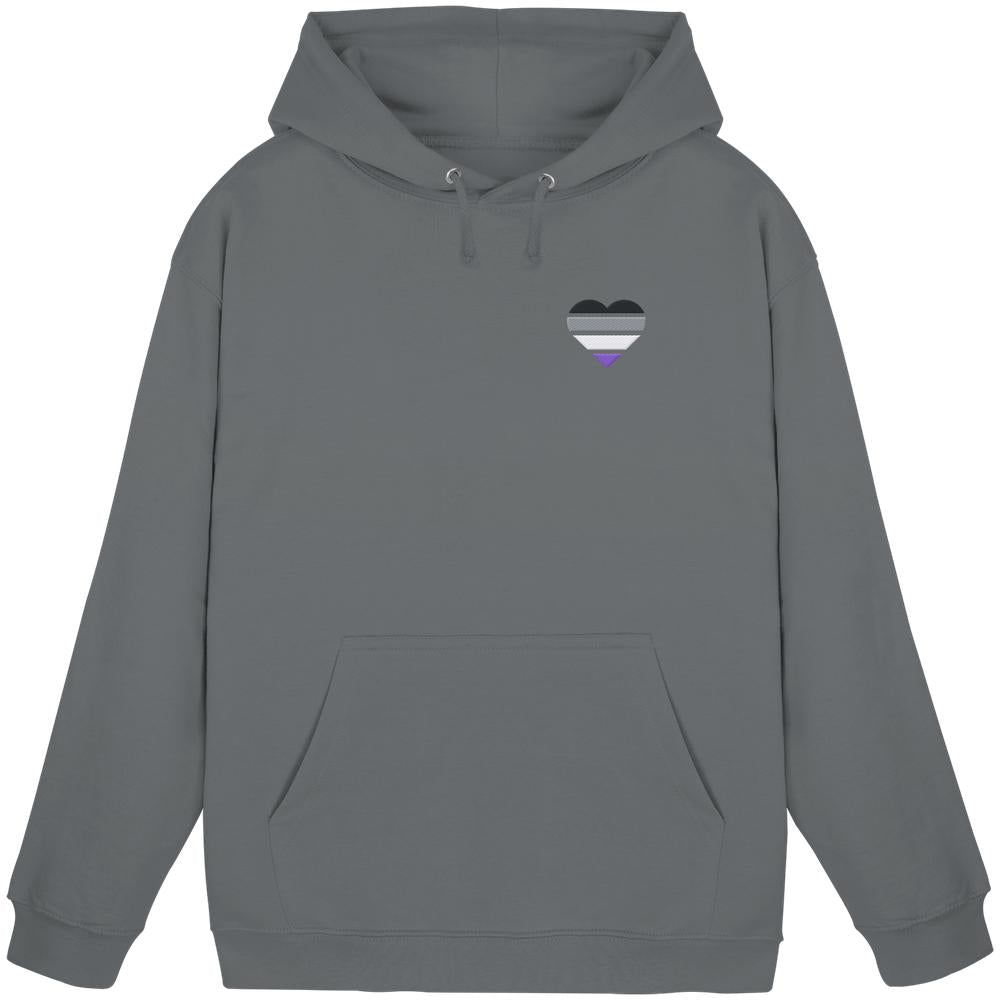 Basic Hoodie mit Herz Stick - Asexual