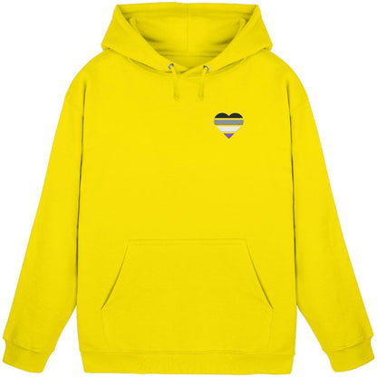 Basic Hoodie mit Herz Stick - Asexual