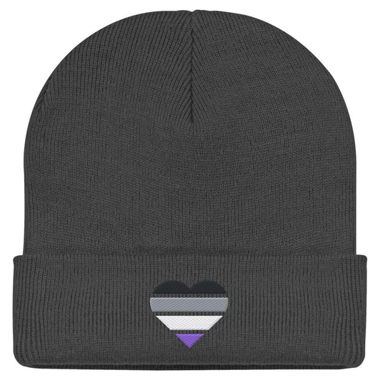 Classic Beanie mit Herz Stick - Asexual