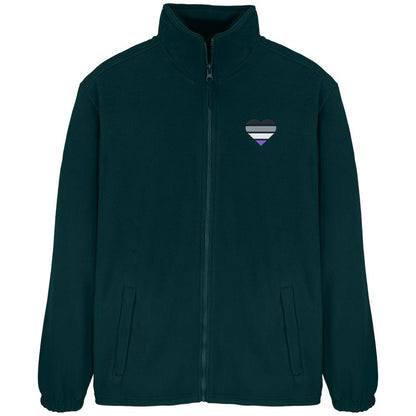 Fleece Jacket mit Herz Stick - Asexual