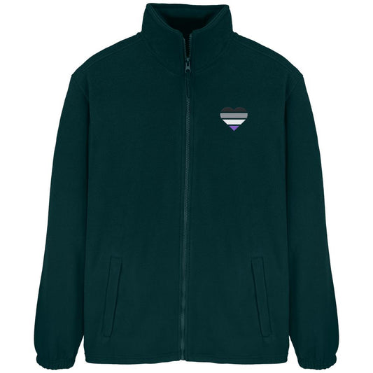 Fleece Jacket mit Herz Stick - Asexual