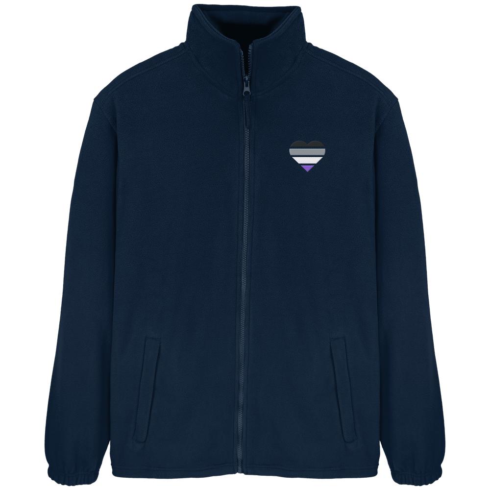 Fleece Jacket mit Herz Stick - Asexual