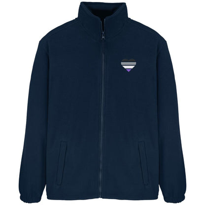 Fleece Jacket mit Herz Stick - Asexual