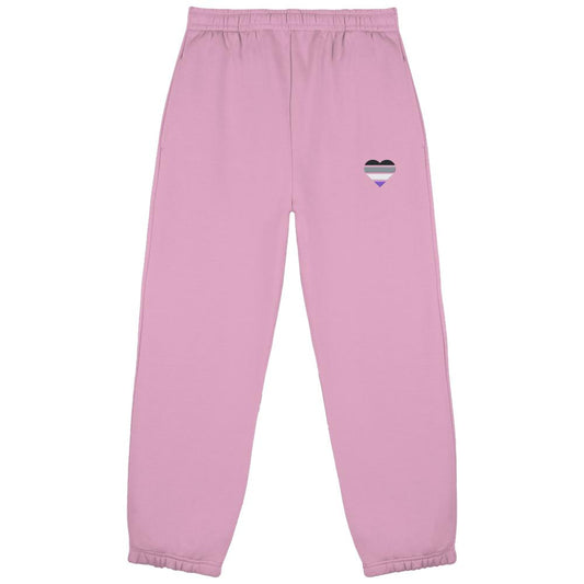 Fluffy Sweatpants mit Herz Stick - Asexual