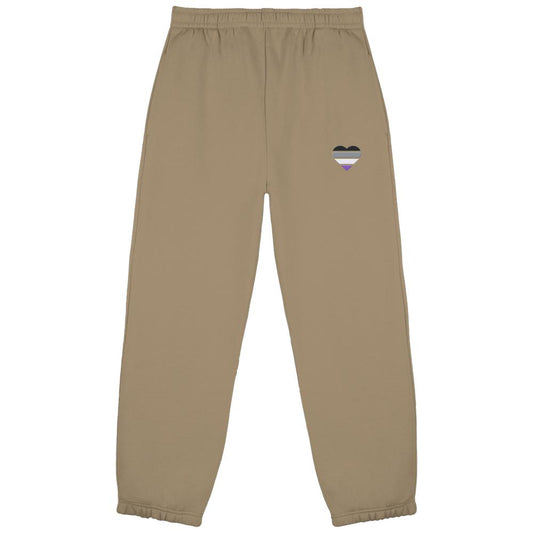 Fluffy Sweatpants mit Herz Stick - Asexual