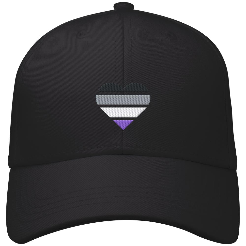 Organic Baseball Cap mit Herz Stick - Asexual