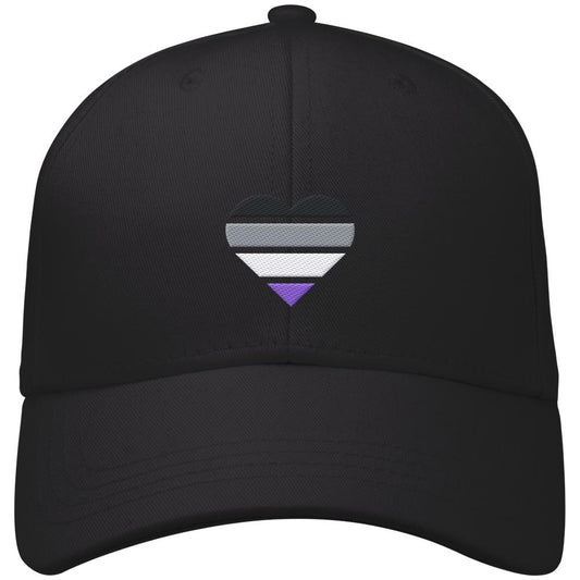 Organic Baseball Cap mit Herz Stick - Asexual