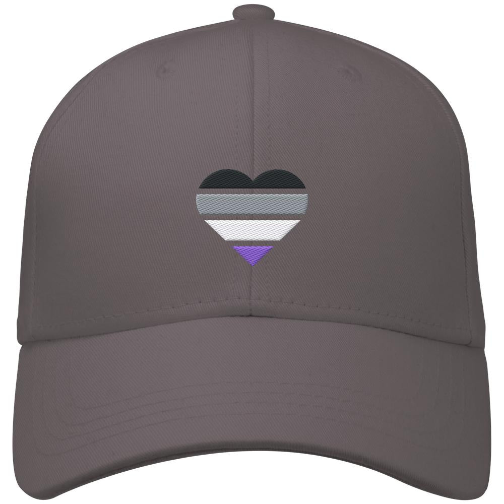 Organic Baseball Cap mit Herz Stick - Asexual