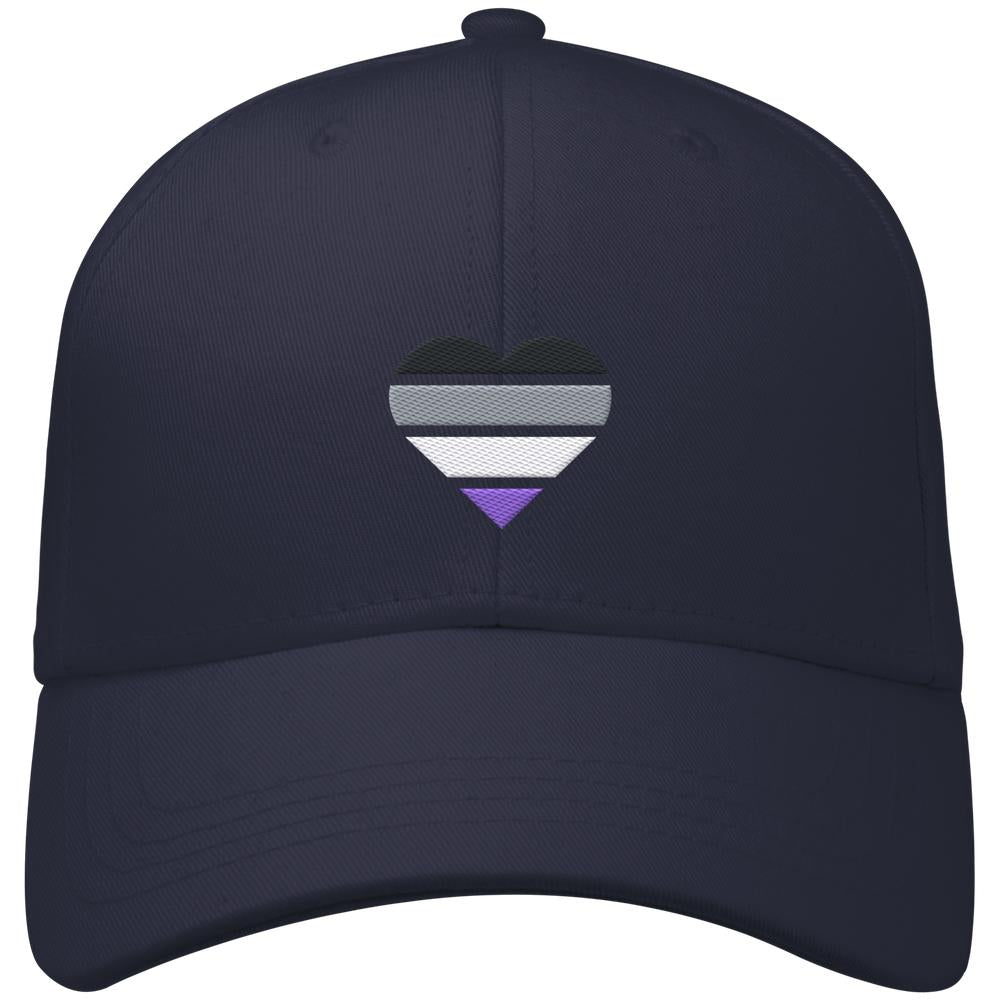 Organic Baseball Cap mit Herz Stick - Asexual