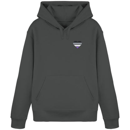 Organic Basic Hoodie mit Herz Stick - Asexual