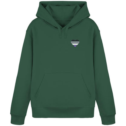 Organic Basic Hoodie mit Herz Stick - Asexual
