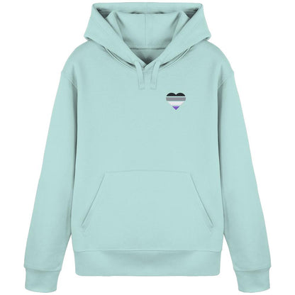 Organic Basic Hoodie mit Herz Stick - Asexual