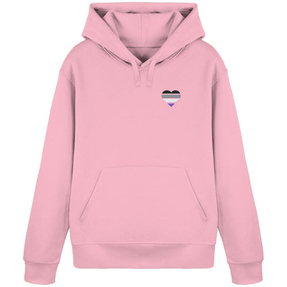 Organic Basic Hoodie mit Herz Stick - Asexual