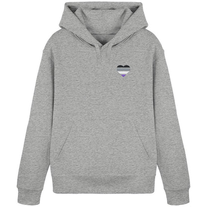 Organic Basic Hoodie mit Herz Stick - Asexual