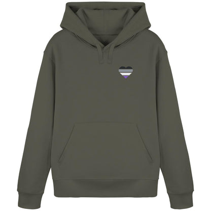 Organic Basic Hoodie mit Herz Stick - Asexual