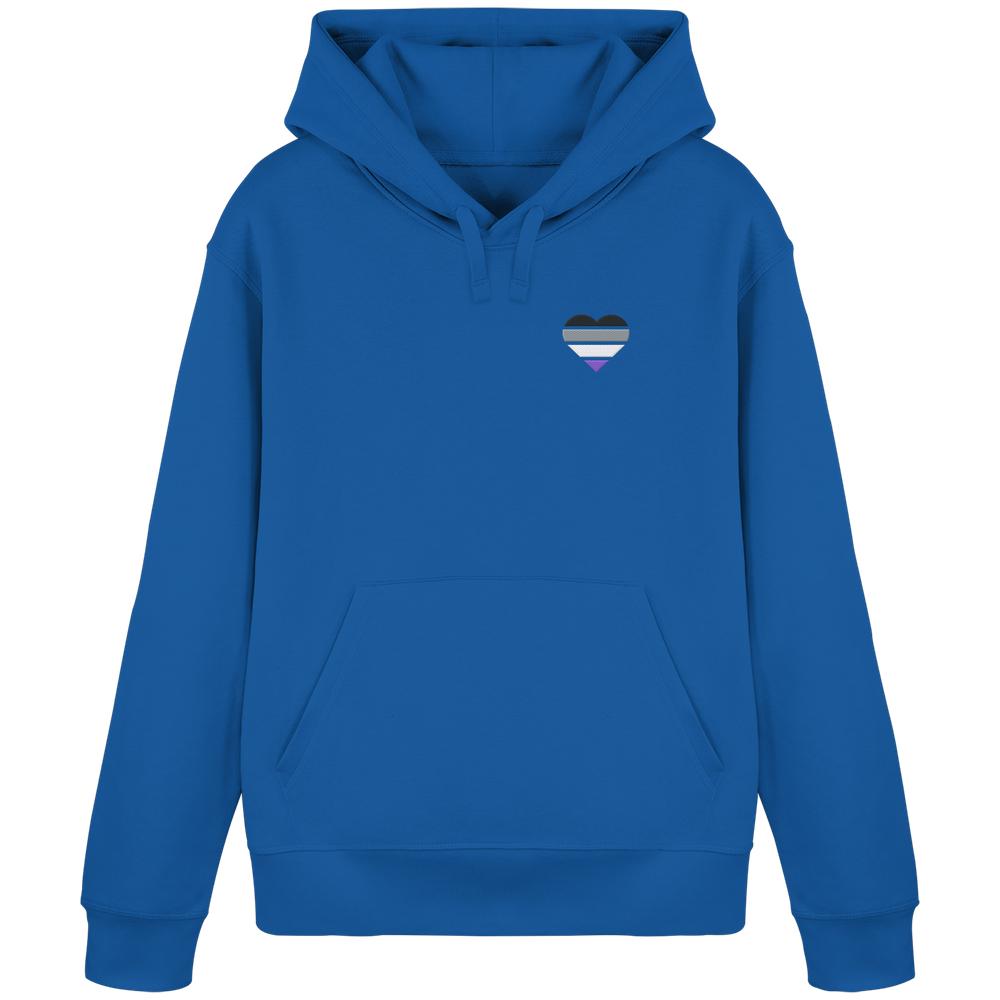 Organic Basic Hoodie mit Herz Stick - Asexual
