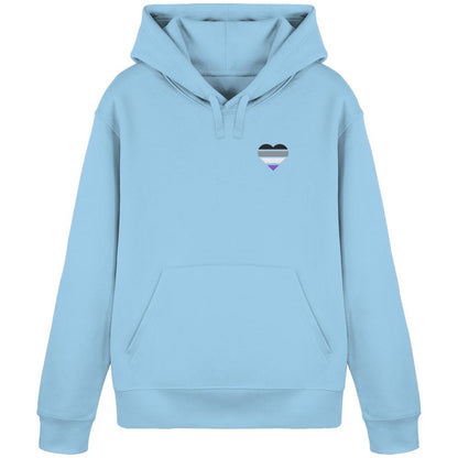 Organic Basic Hoodie mit Herz Stick - Asexual