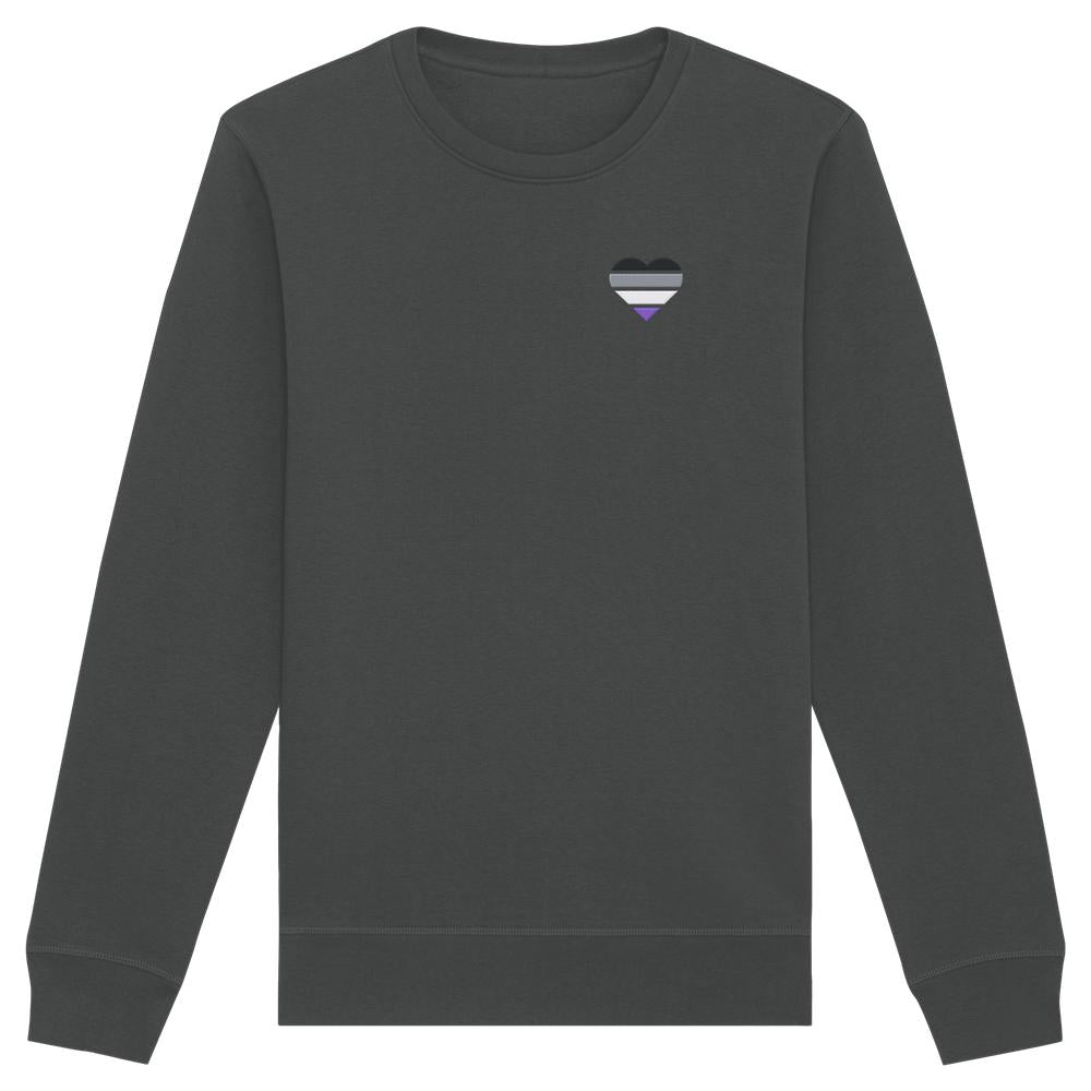 Organic Basic Sweatshirt mit Herz Stick - Asexual