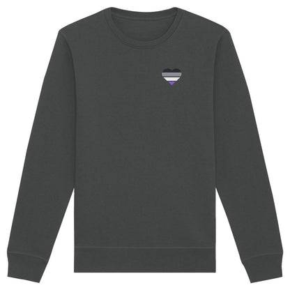 Organic Basic Sweatshirt mit Herz Stick - Asexual