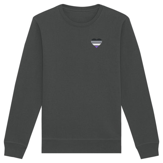 Organic Basic Sweatshirt mit Herz Stick - Asexual