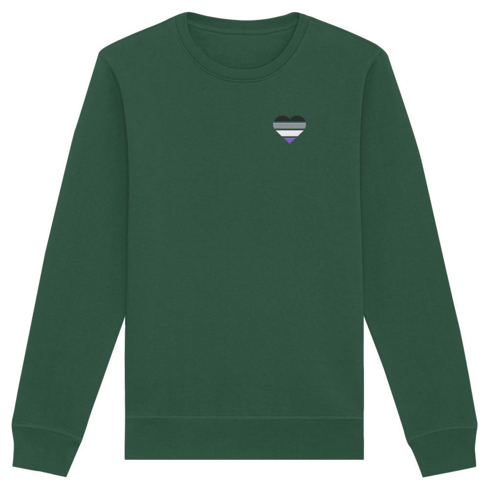 Organic Basic Sweatshirt mit Herz Stick - Asexual