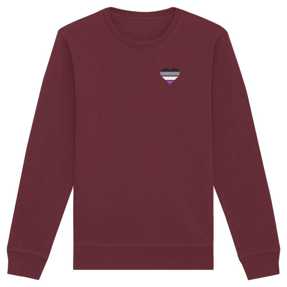 Organic Basic Sweatshirt mit Herz Stick - Asexual