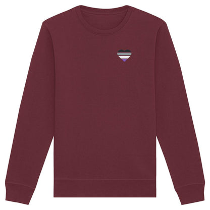 Organic Basic Sweatshirt mit Herz Stick - Asexual