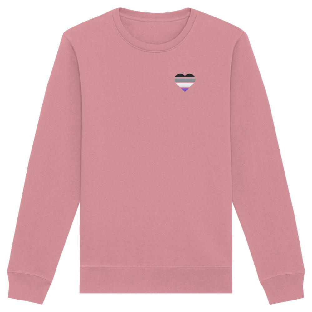 Organic Basic Sweatshirt mit Herz Stick - Asexual