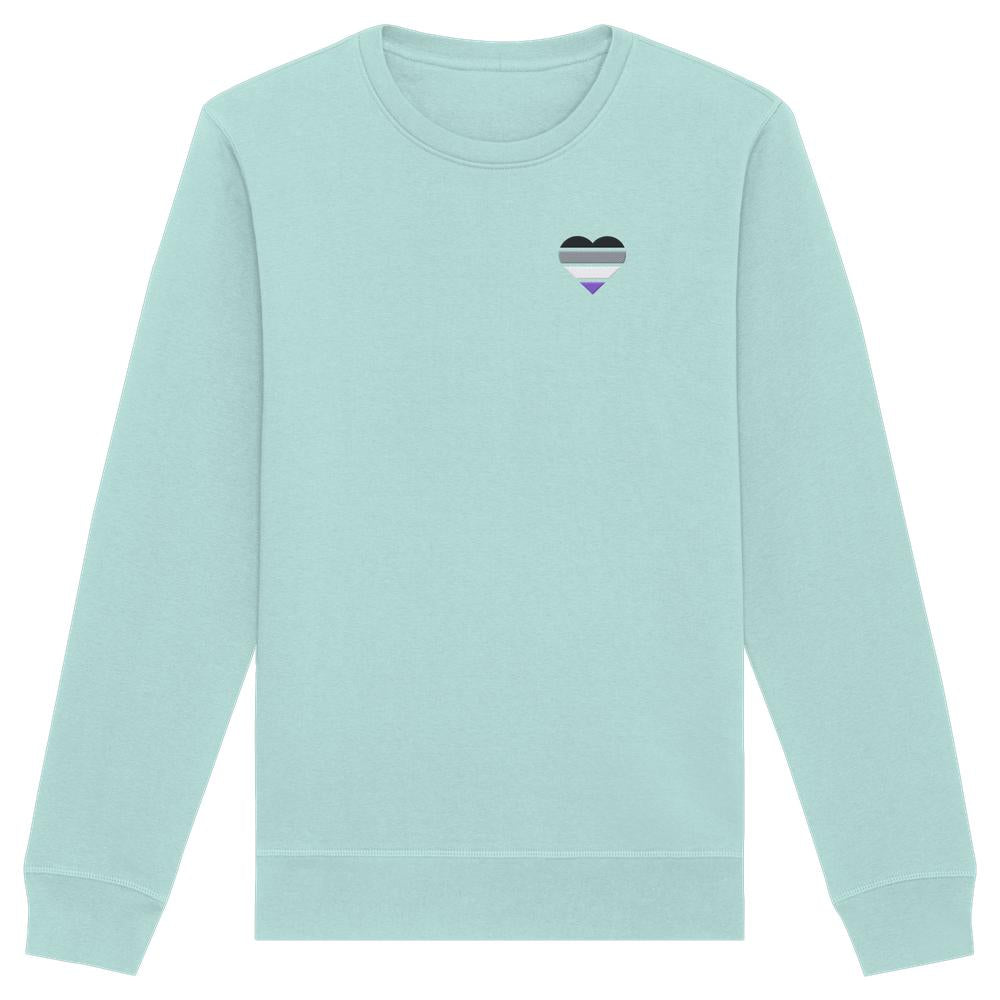 Organic Basic Sweatshirt mit Herz Stick - Asexual